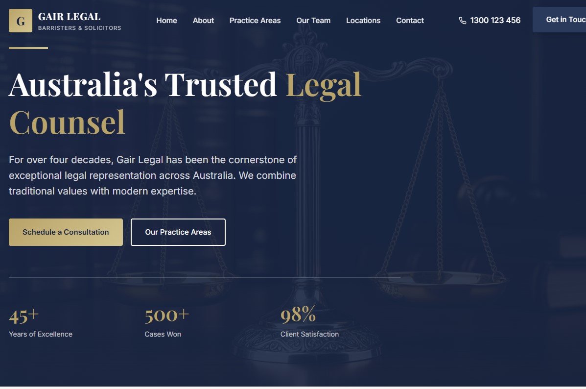 Gair Legal Website Design